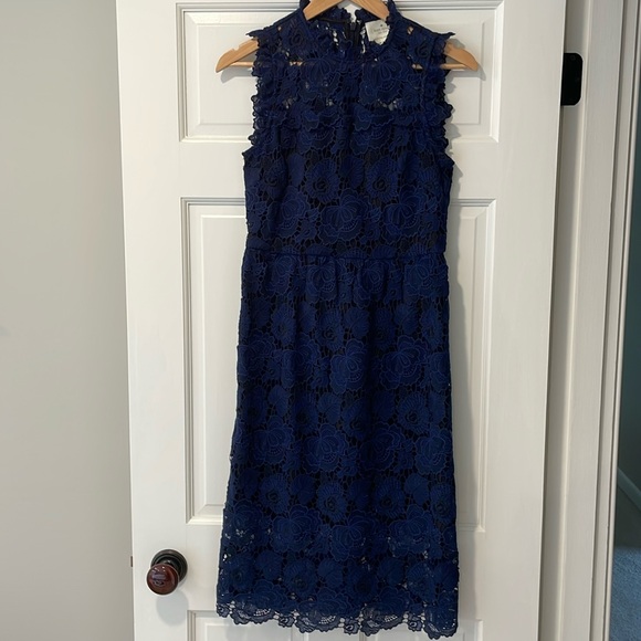 Kate Spade New York Adriatic Blue Lace Dress - Size 4 - Picture 4 of 9